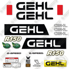 Fits GEHL R150 2019+ Decal Kit Skid Steer