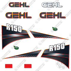 Fits GEHL R150 Decal Kit Skid Steer - Orange Version