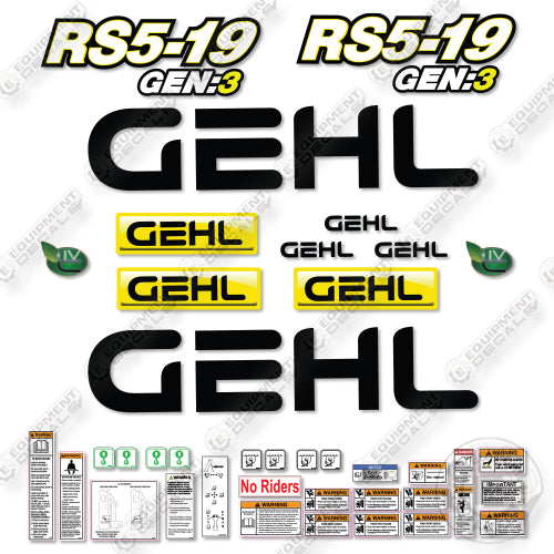 Fits GEHL RS5-19 GEN:3 Decal Kit Forklift