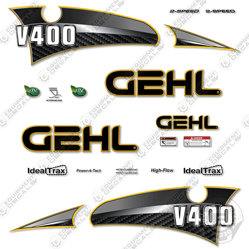 Fits GEHL V400 Decal Kit Skid Steer Vertical Lift