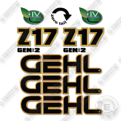 GEHL Z17 GEN:2 Decal Kit Mini Excavator- Aftermarket Kit