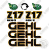Image of GEHL Z17 GEN:2 Decal Kit Mini Excavator- Aftermarket Kit