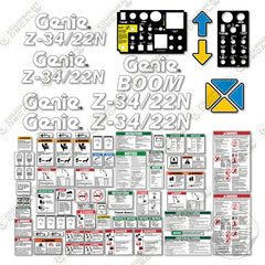 Genie Z34 22N Decal Kit Articulated Boom Lift - (SN: from 0001 to 2226) - Aftermarket Kit