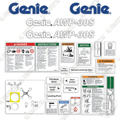 Fits Genie AWP-30S Decal Kit Aerial Lift