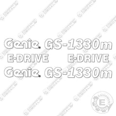 Fits Genie GS-1330M Decal Kit Scissor Lift Logo