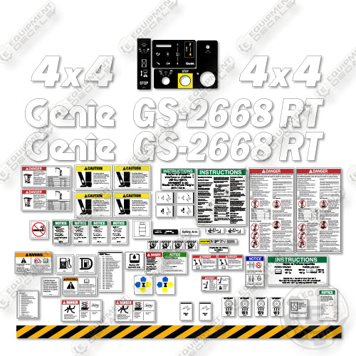 Fits Genie GS-2668RT SN101-41199 Decal Kit Scissor Lift