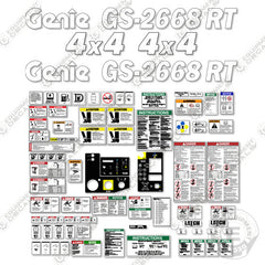 Fits Genie GS-2668 RT Decal Kit Scissor Lift (SN 44989-52759)
