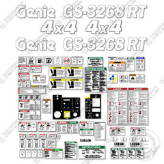Fits Genie GS-3268 RT Decal Kit Scissor Lift (SN 44989-52759)