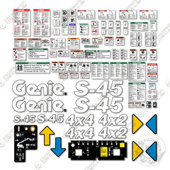 Fits Genie S-45 Decal Kit Boom Lift (S40H-23500)