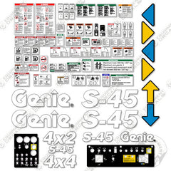 Fits Genie S-45 Decal Kit Boom Lift (0831-1780)