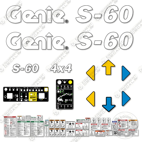 Fits Genie S-60 Decal Kit Boom Lift (2015)