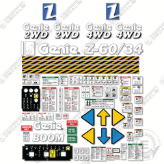 Fits Genie Z-60/34 Decal Kit Boom Lift (SN: 0001-1089)