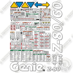 Genie z80 60 Z80H-6400 And Up Decal Kit Articulated Boom Lift - Aftermarket Kit