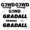 Image of Gradall G3WD Decal Kit Excavator -Aftermarket Kit