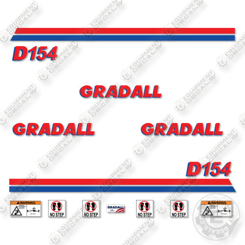 Gradall D154 Decal Kit Excavator -Aftermarket Kit