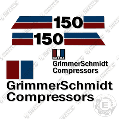 Fits GrimmerSchmidt 150 Pull-Behind Compressor Decal Kit