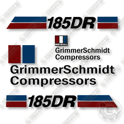 GrimmerSchmidt 185DR Decal Kit Compressor - Aftermarket Kit