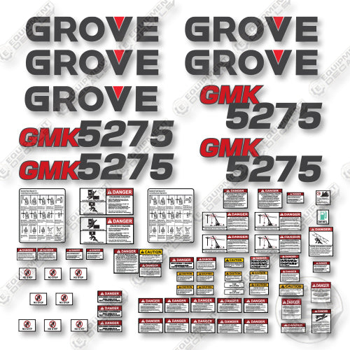 Grove GMK-5275 Decal Kit Crane - Aftermarket Kit