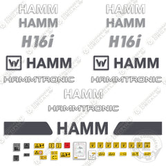 Fits HAMM H16i Decal Kit Vibratory Roller
