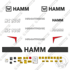 Fits HAMM HC130i Decal Kit Soil Compactor Roller