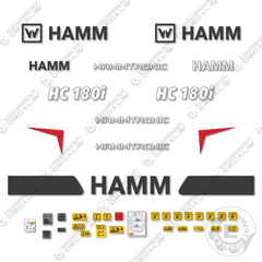 Fits HAMM HC180i Decal Kit Soil Compactor Roller