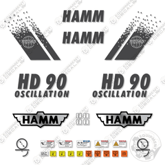 Fits HAMM HD90 Vibratory Roller Decal Kit