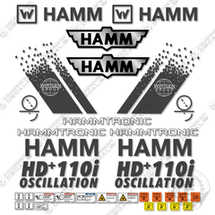 Fits HAMM HD+110i Vibratory Roller Decal Kit