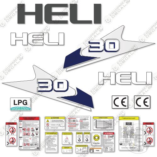 Fits Heli 30 Decal Kit Forklift