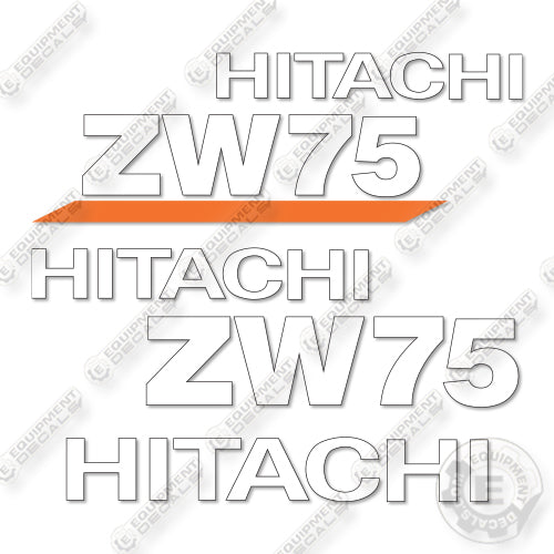 Hitachi ZW 75-6C Decal Kit Excavator- Aftermarket Kit