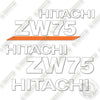 Image of Hitachi ZW 75-6C Decal Kit Excavator- Aftermarket Kit