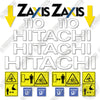 Image of Hitachi ZX110M-1 Decal Kit Excavator - Aftermarket Kit