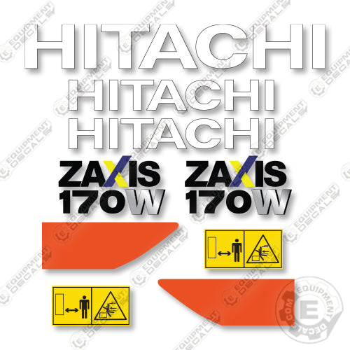 Hitachi ZX170W-5 Decal Kit Excavator- Aftermarket Kit