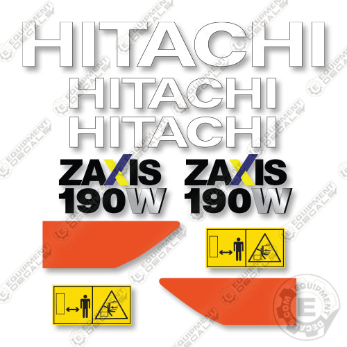 Hitachi ZX190W-5 Decal Kit Excavator- Aftermarket Kit