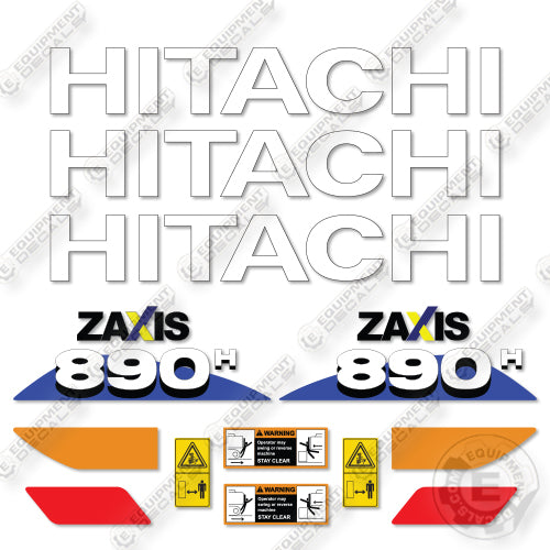 Hitachi ZX890H-6 Decal Kit Excavator - Aftermarket Kit