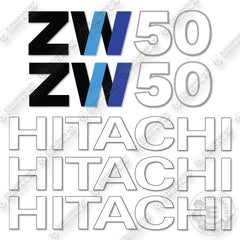 Fits Hitachi ZW50 Decal Kit Wheel Loader