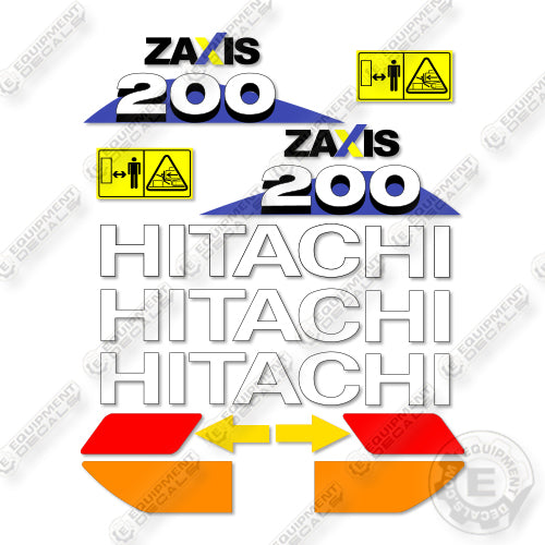 Hitachi ZX200-6 Decal Kit Crawler Excavator- Aftermarket Kit