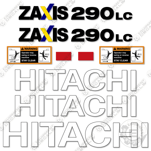 Fits Hitachi ZX290LC-5N Decal Kit Excavator