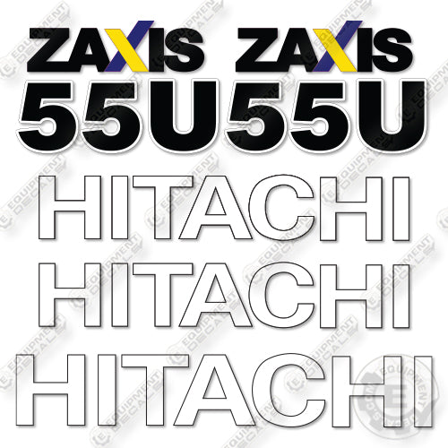 Fits Hitachi ZX55U-5 Decal Kit Mini Excavator