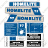 Image of Homelite T-7 Decal Kit Lawn Tractor - Aftermarket Kit