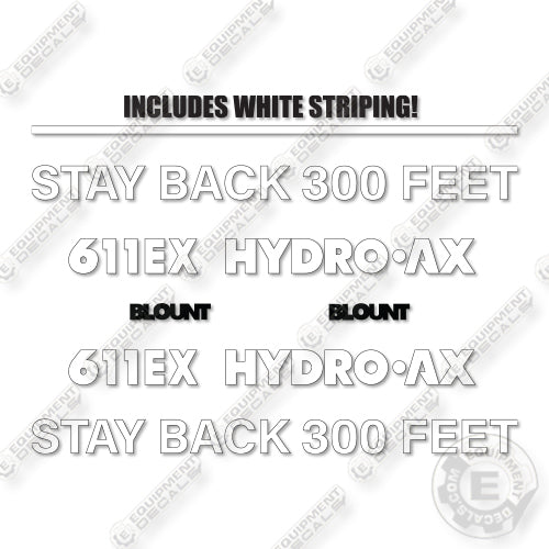 Hydro-Ax 611EX Decal Kit Feller Buncher - Aftermarket Kit
