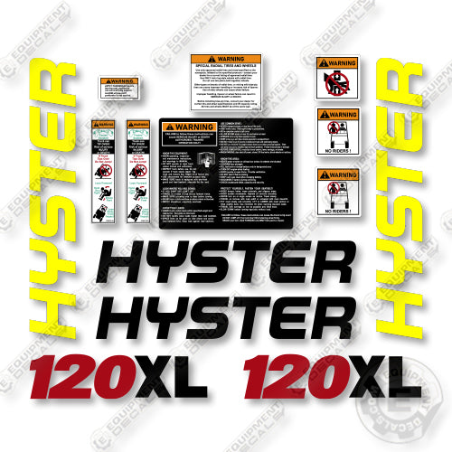Hyster 120XL Decal Kit Forklift  - Aftermarket Kit