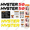 Image of Hyster 50 With Warnings Decal Kit Forklift -Aftermarket Kit