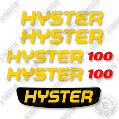 Hyster E100XN 2021+ Decal Kit Forklift  - No Warnings - Aftermarket Kit