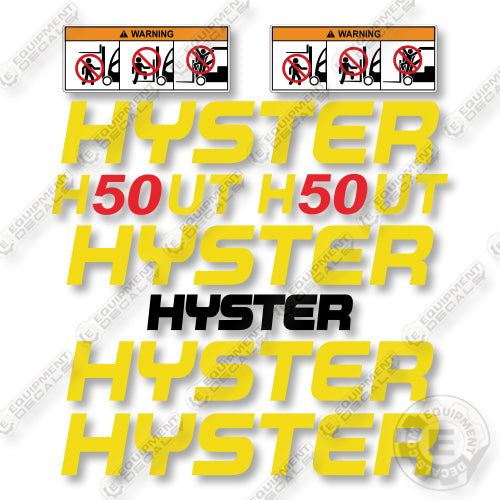 Hyster H50UT Decal Kit Forklift -Aftermarket Kit