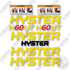 Hyster H60UT Decal Kit Forklift -Aftermarket Kit