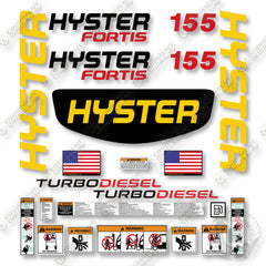 Hyster H155FT Decal Kit Forklift  - Aftermarket Kit