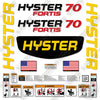 Image of Hyster H70FT Decal Kit Forklift -Aftermarket Kit