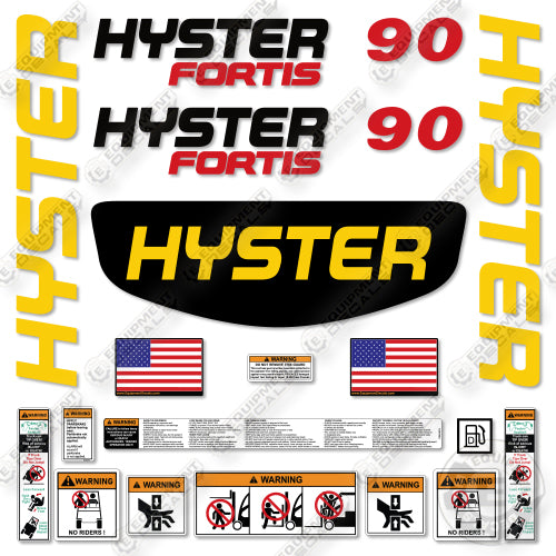 Hyster H90FT Decal Kit Forklift -Aftermarket Kit