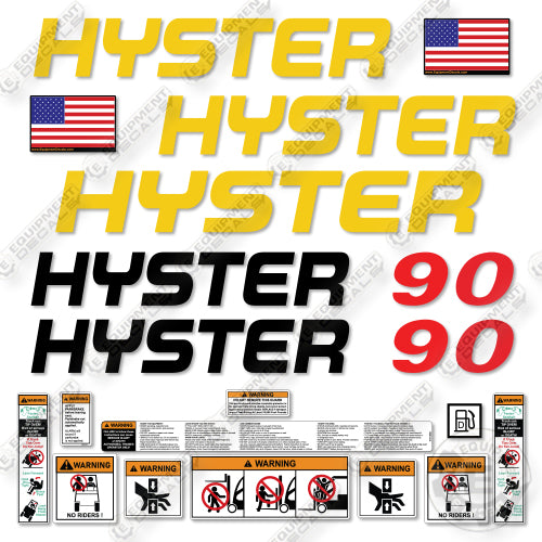 Hyster H90XM Decal Kit Forklift -Aftermarket Kit