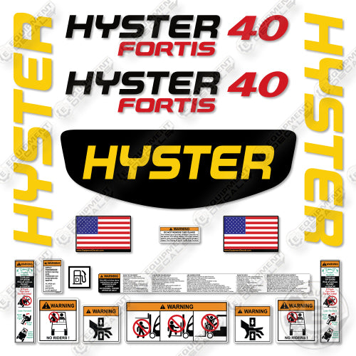 Hyster S40FT Decal Kit Forklift -Aftermarket Kit